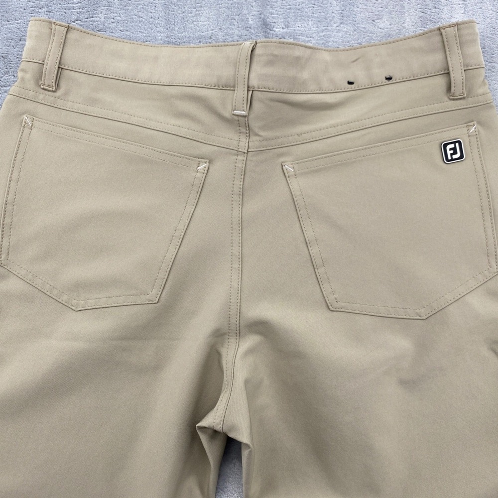 FootJoy Mens 32x30 Athletic Fit Golf Pants Tan Khaki 5-Pocket Stretch Athleisure